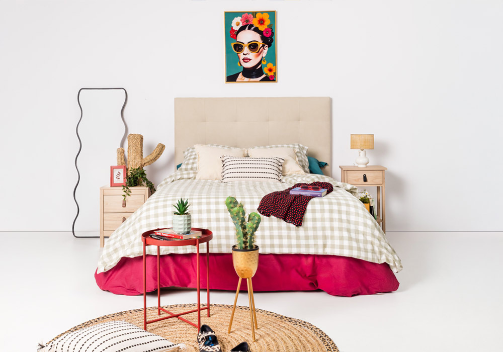 Cabeceira estofada em tecido capitoné RAWI