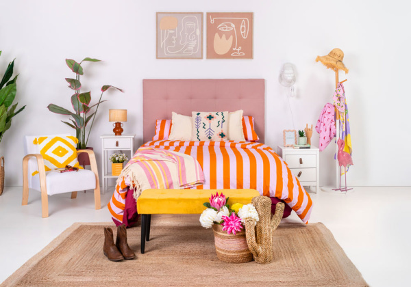 Cabecero de tela capitoné RAWI