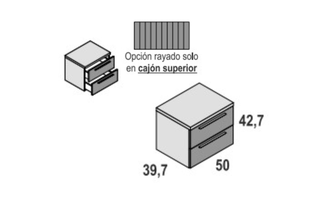 cópia de Mesita de 2 ou 3 gavetas com guias de flores NOVO