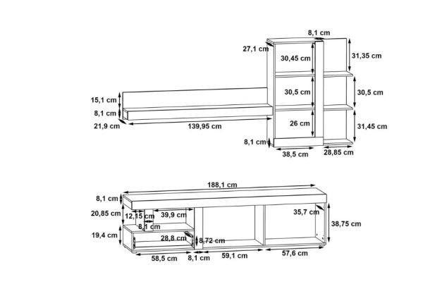 Mueble para salón JULIA
