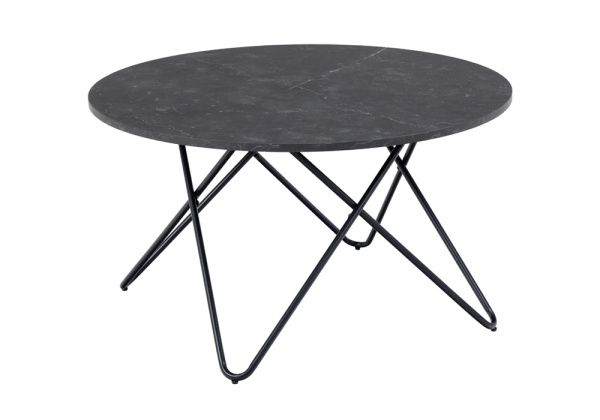 Mesa centro redonda negra FJORD