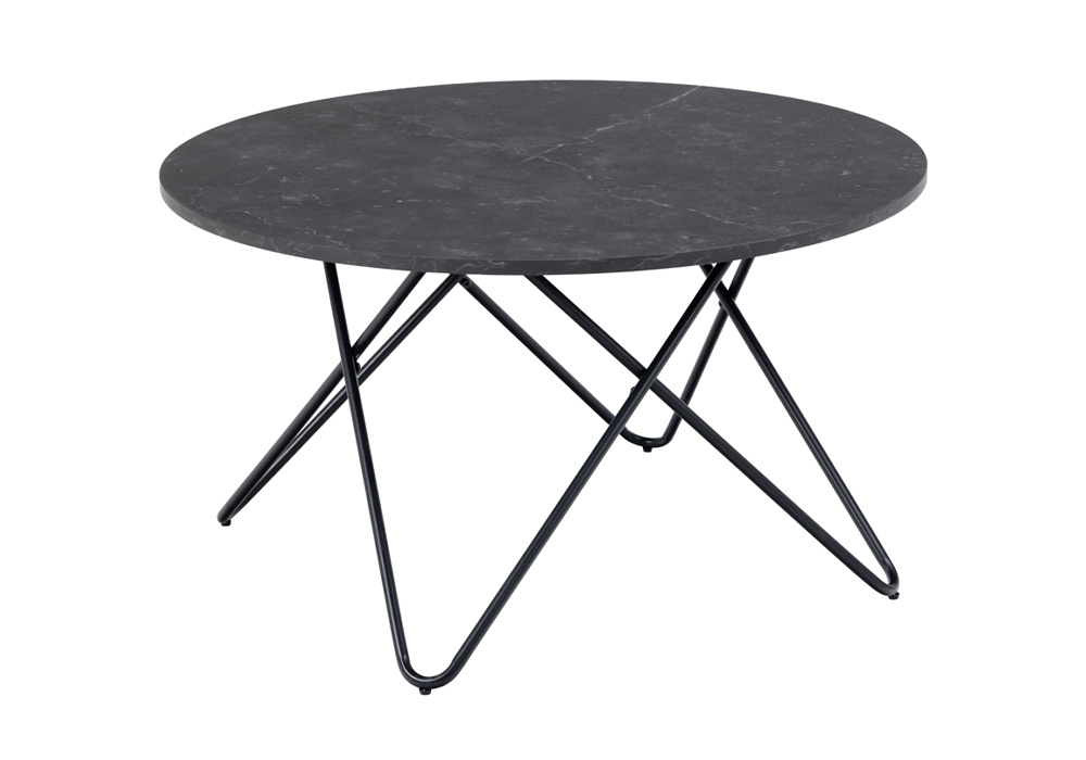 Mesa centro redonda negra FJORD