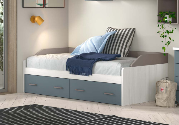 Cama nido de 90 ó 105 con corona y 2 cajones CORBAN PLUS