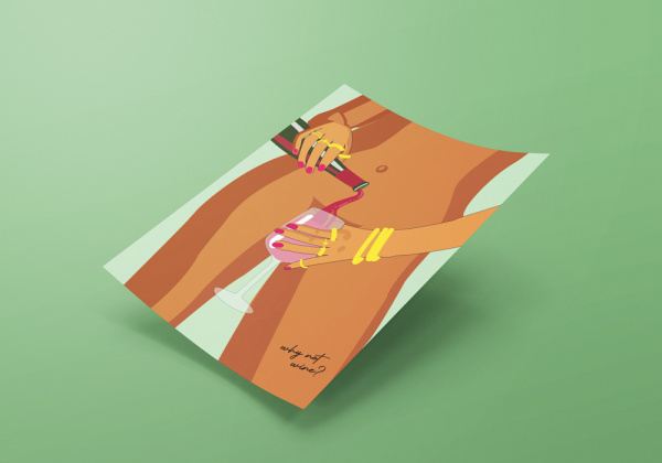 Impressão decorativa porque não vinho Impressão decorativa porque não vinho