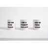 Taza divertida blanca con letras negras CRACK