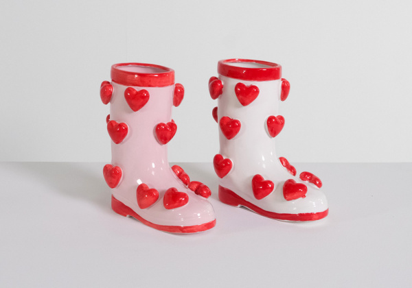 Vaso em formato de bota RED Hearts