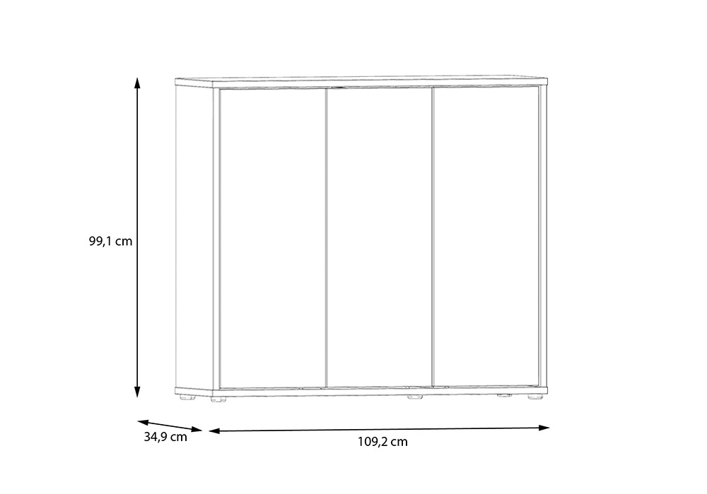 Zapatero 3 puertas y 8 baldas BLOOM
