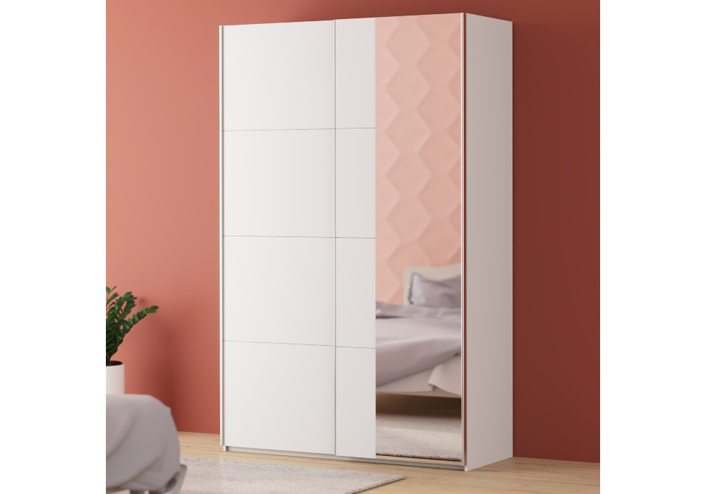 Roupeiro com 2 portas de correr, com ou sem espelho SLIDE