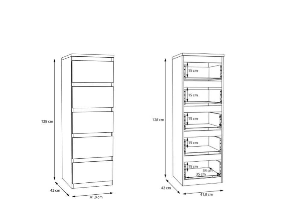 Sinfonier de 5 cajones FORMENTERA
