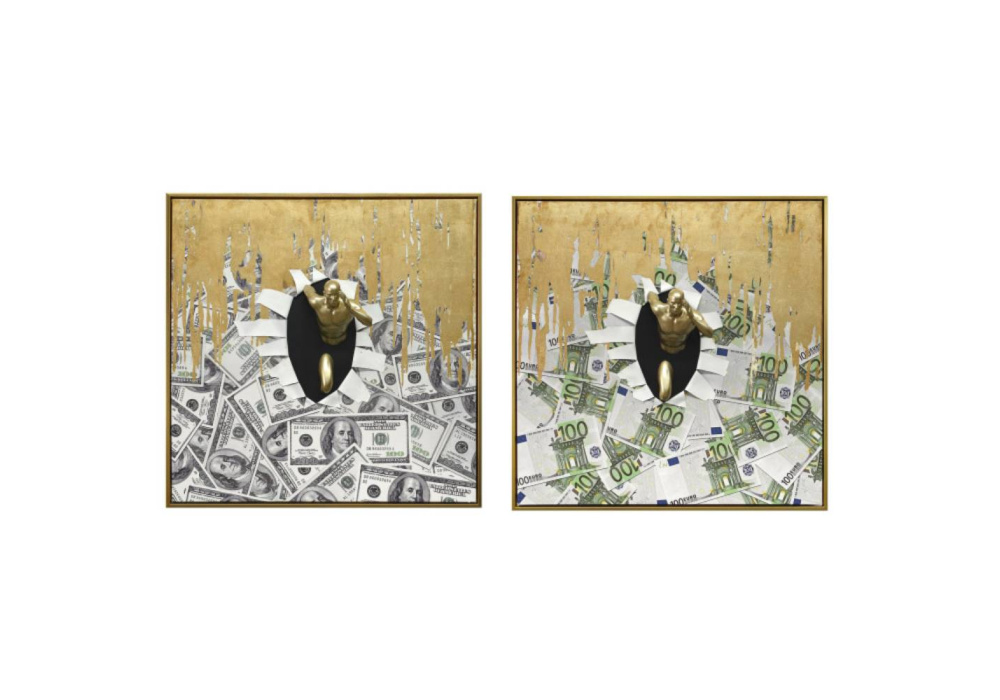 Quadro com moldura MONEY