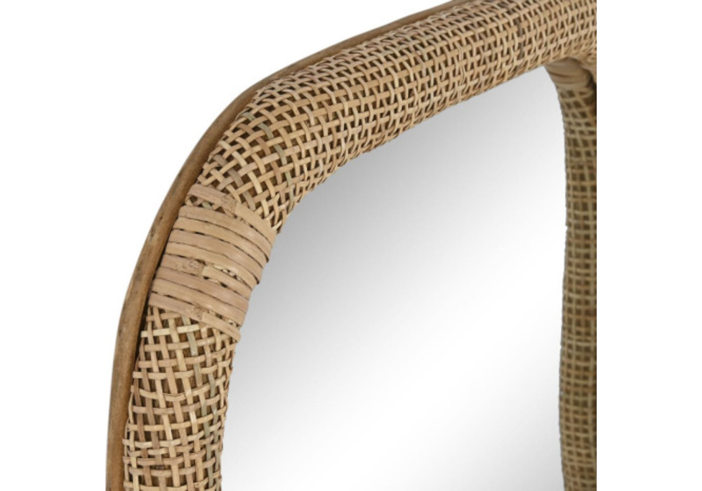 Espelho com moldura de rattan HALO