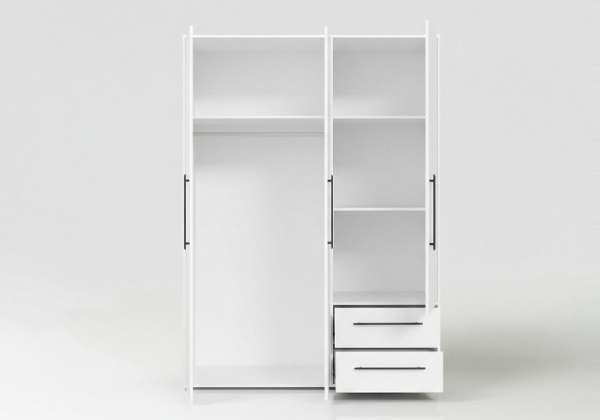 Armario 3 puertas batientes y 2 cajones PRIMAVERA