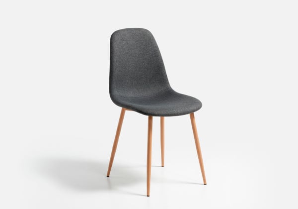 Silla de comedor textil gris VEGA