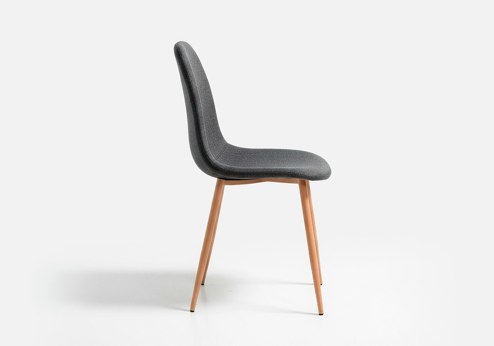 Silla de comedor textil gris VEGA