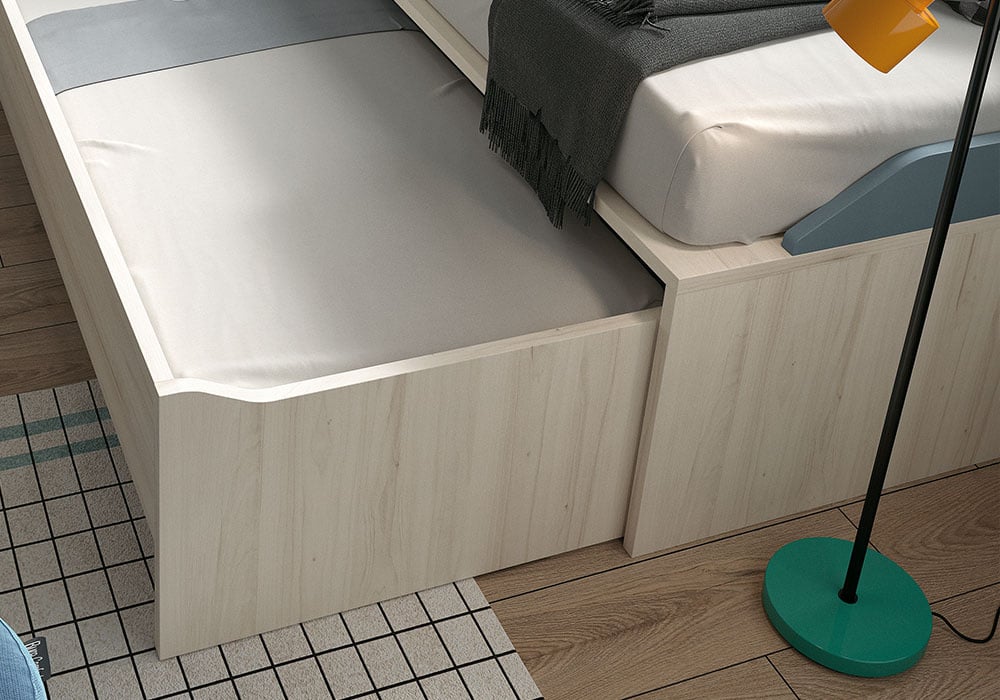 Cama compacta de 90 ó 105 con nido oculto y 2 cajones CORBAN PLUS