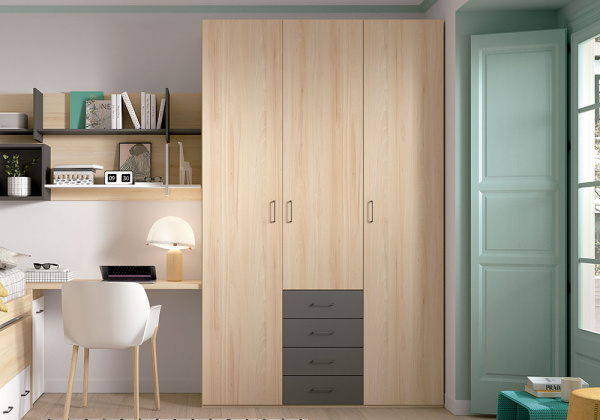 Armario 1 puerta batiente + 4 cajones CORBAN PLUS