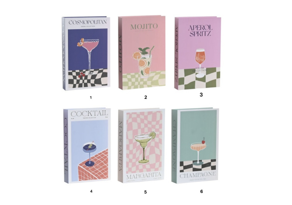Caja libro de cartón COCKTAIL