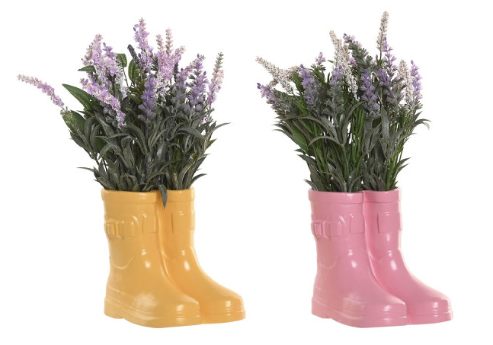 Macetero de cerámica con planta BOOT