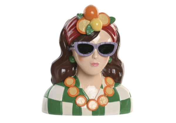 Macetero busto de mujer TROPICAL