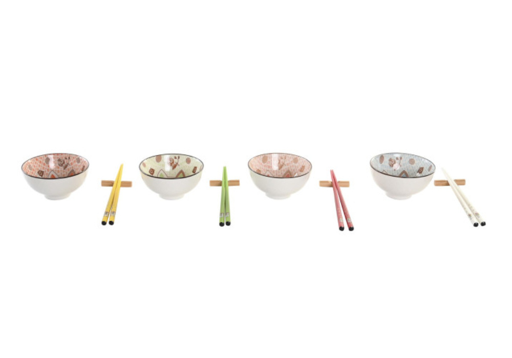 Set de cuencos y palillos para sushi NEKO
