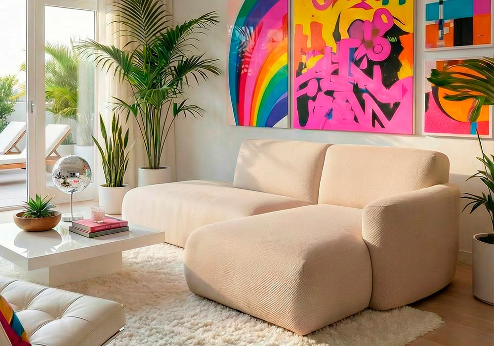 Sofa modular terminal con chaiselongue TINA Sofa modular terminal con chaiselongue TINA