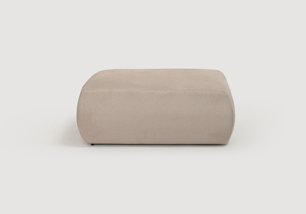 Sofá modular terminal com chaise-longue e puff TINA