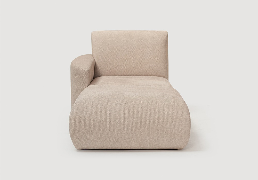 Módulo chaiselongue con brazo para sofá modular TINA