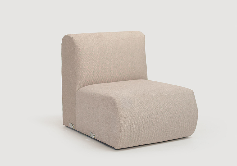 Módulo de 1 lugar sem braços para sofá modular TINA