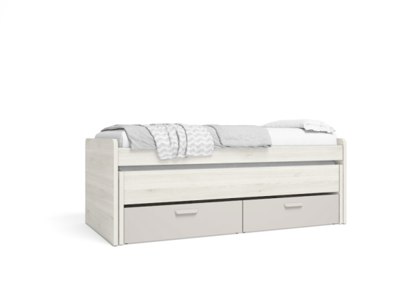 Compacto con cajones 90x190 blanco nordic CLEO