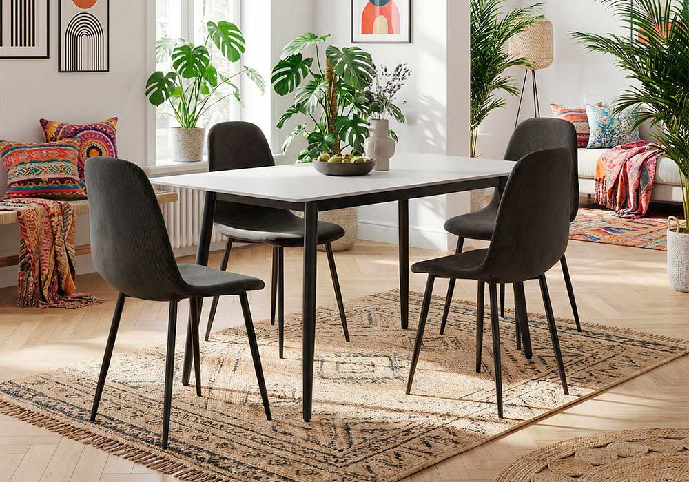 Pack mesa y sillas comedor VAINA decorada