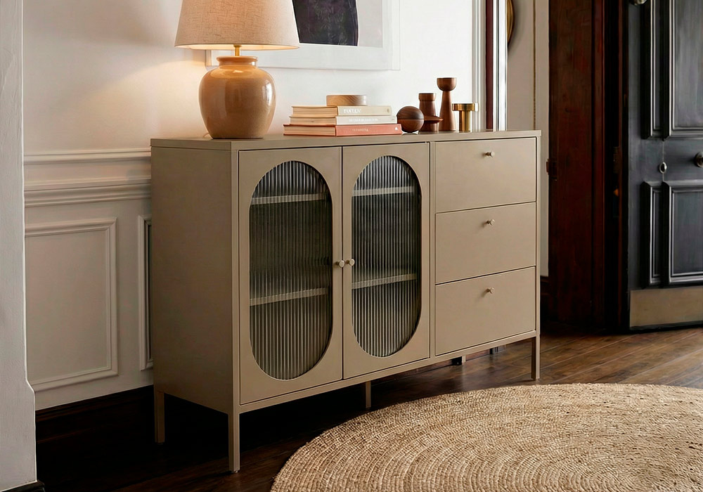 Aparador 2 puertas y 3 cajones metálico COLORS