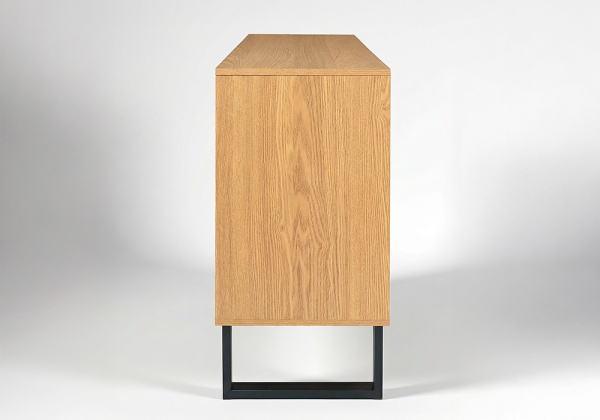 Aparador madera natural 3 puertas CALI vista costado