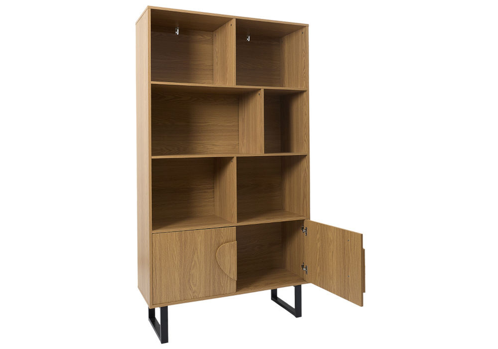 Librería madera CALI puerta abierta