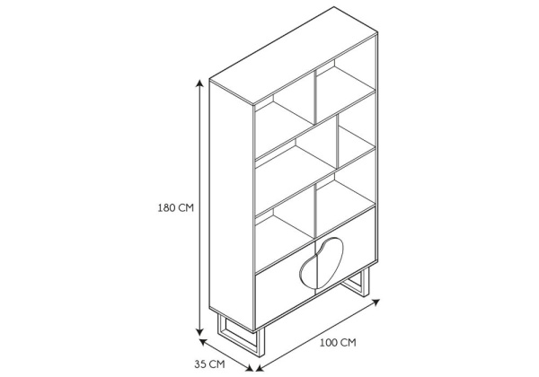 Librería madera CALI croquis
