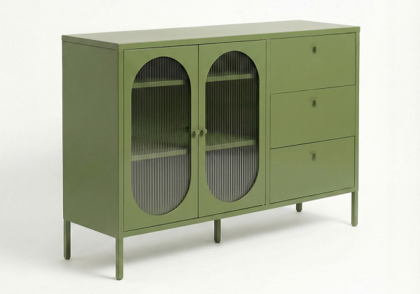 Aparador 2 portas e 3 gavetas metálico COLORS