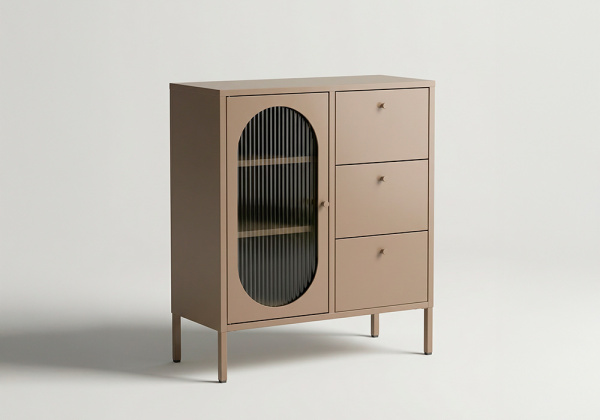 Aparador 1 puerta y 3 cajones metálico COLORS