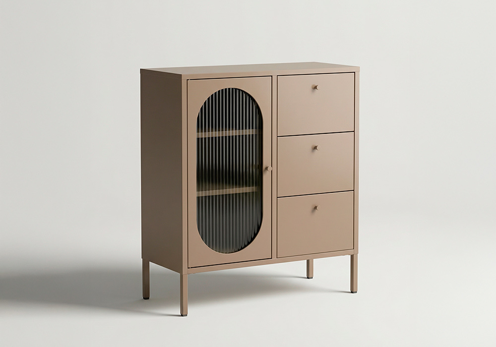 Aparador 1 puerta y 3 cajones metálico COLORS