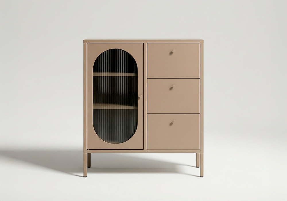 Aparador 1 puerta y 3 cajones metálico COLORS