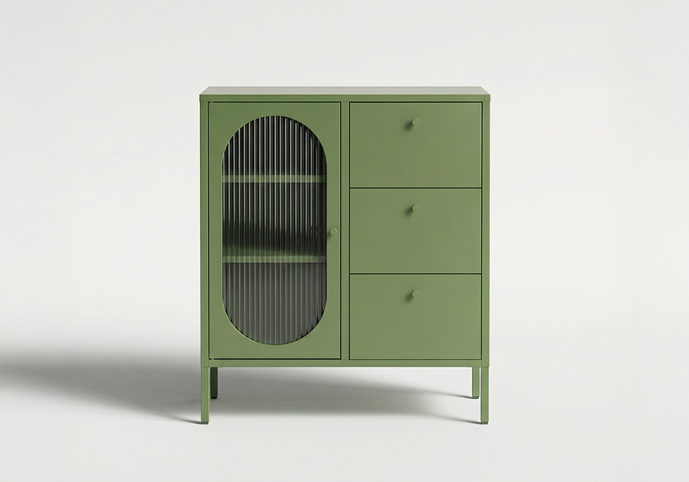 Aparador 1 porta e 3 gavetas metálico COLORS Aparador 1 porta e 3 gavetas metálico COLORS