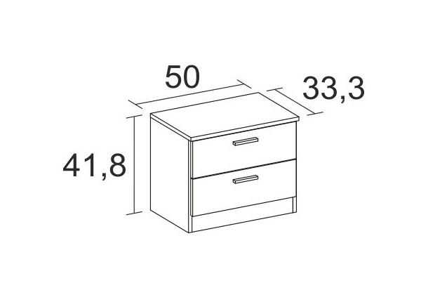 Cabecero y dos mesitas Mónaco Star croquis
