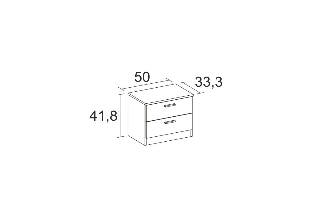 Cabecero y dos mesitas Mónaco Star croquis