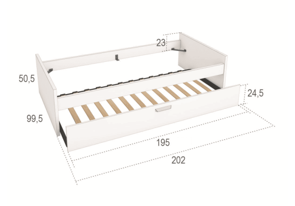 Cama nido juvenil con arrastre CLEO estructura