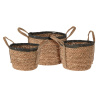 Cesta de esparto redonda con asas JUNCO conjunto