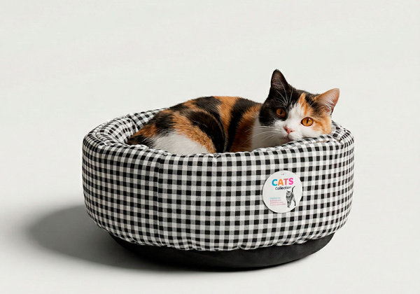 Cama para gatos MAMBO - negro/animal