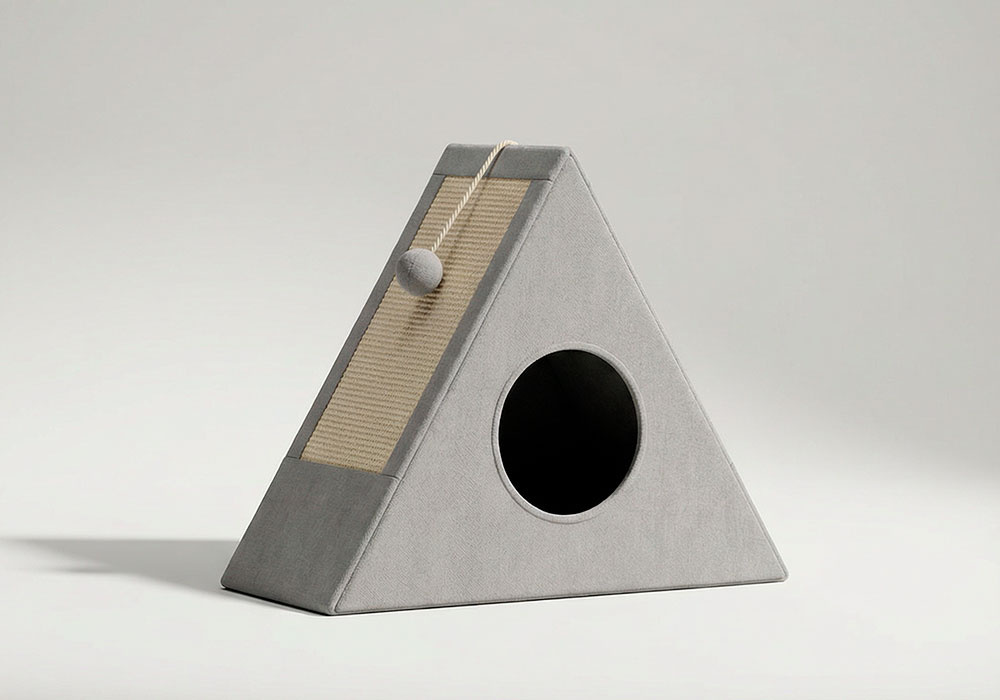 Casa plegable para gatos ZING - gris/producto