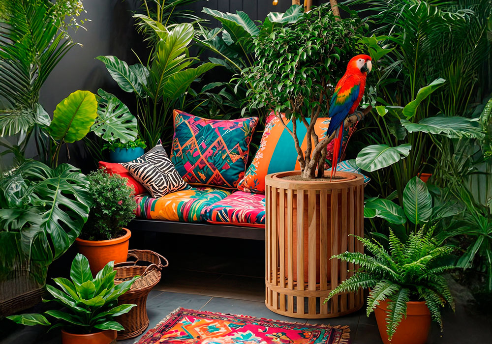 Vaso para plantas em teca RONDA