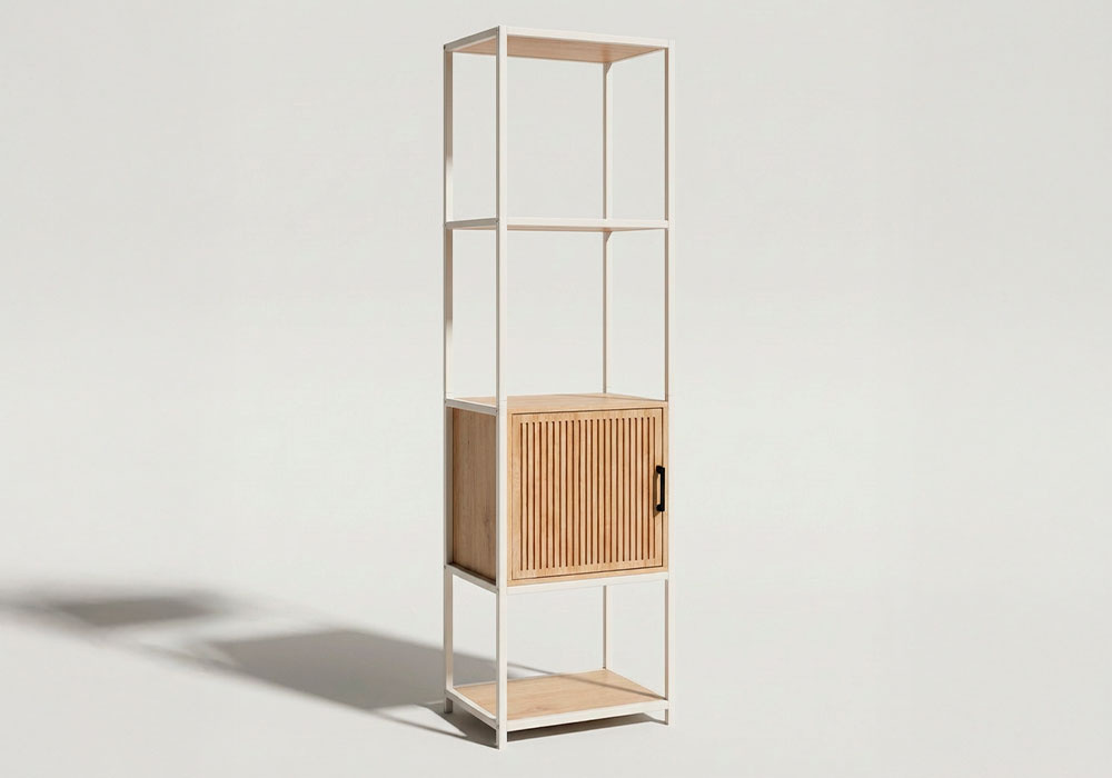 Estante com 3 compartimentos e porta REMIX