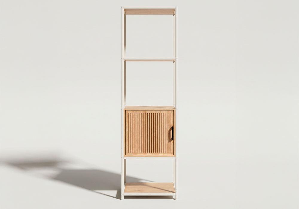 Estantería con 3 huecos y puerta REMIX frente