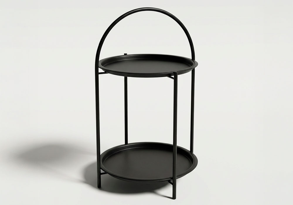 Mesa auxiliar metálica BRISA negro