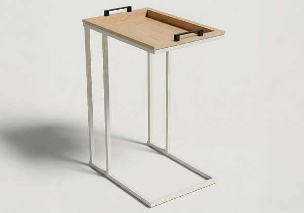 Mesa auxiliar sofá con bandeja PULSO lateral